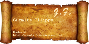 Guzmits Filippa névjegykártya